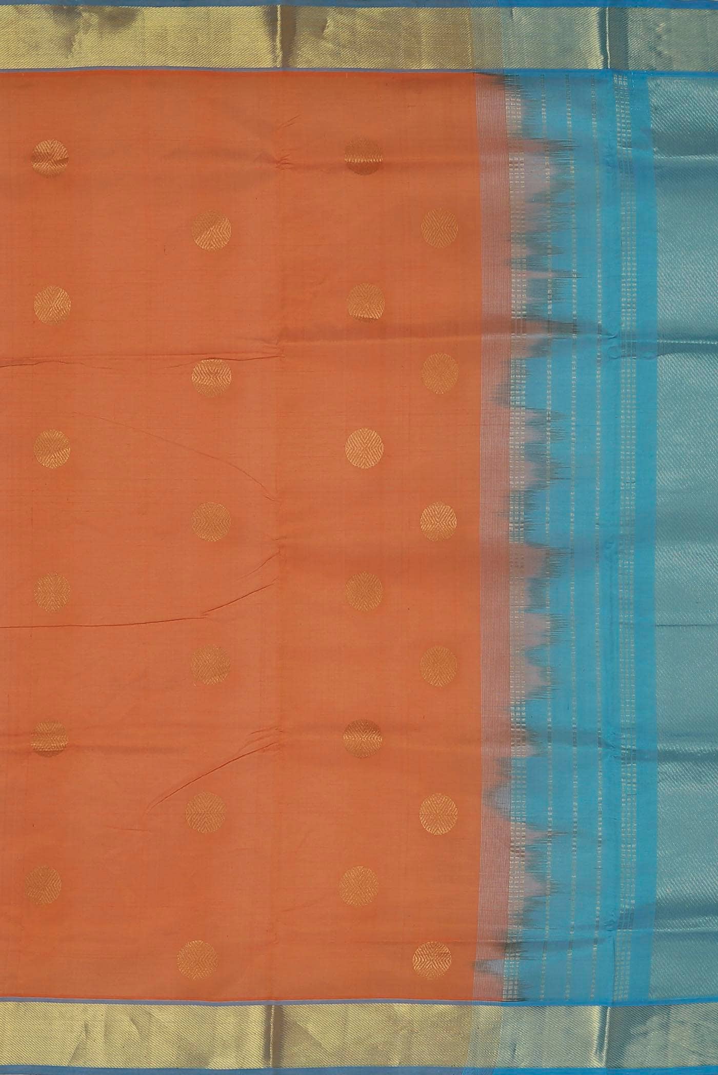 Orange Silk Cotton Saree