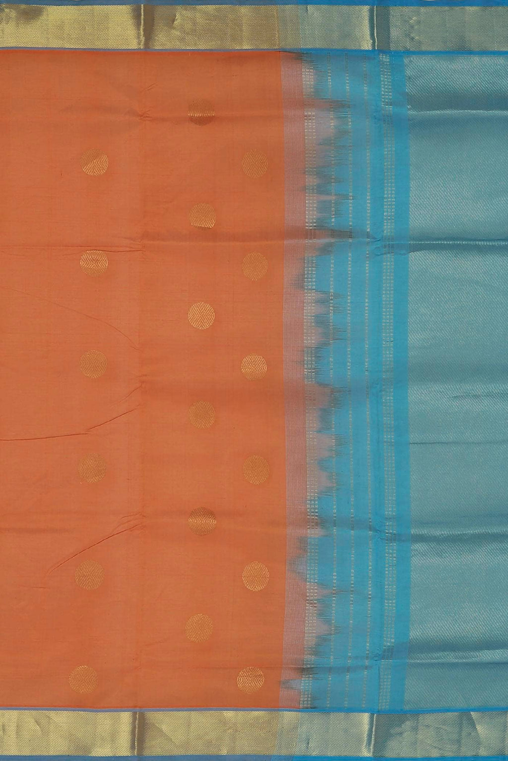 Orange Silk Cotton Saree