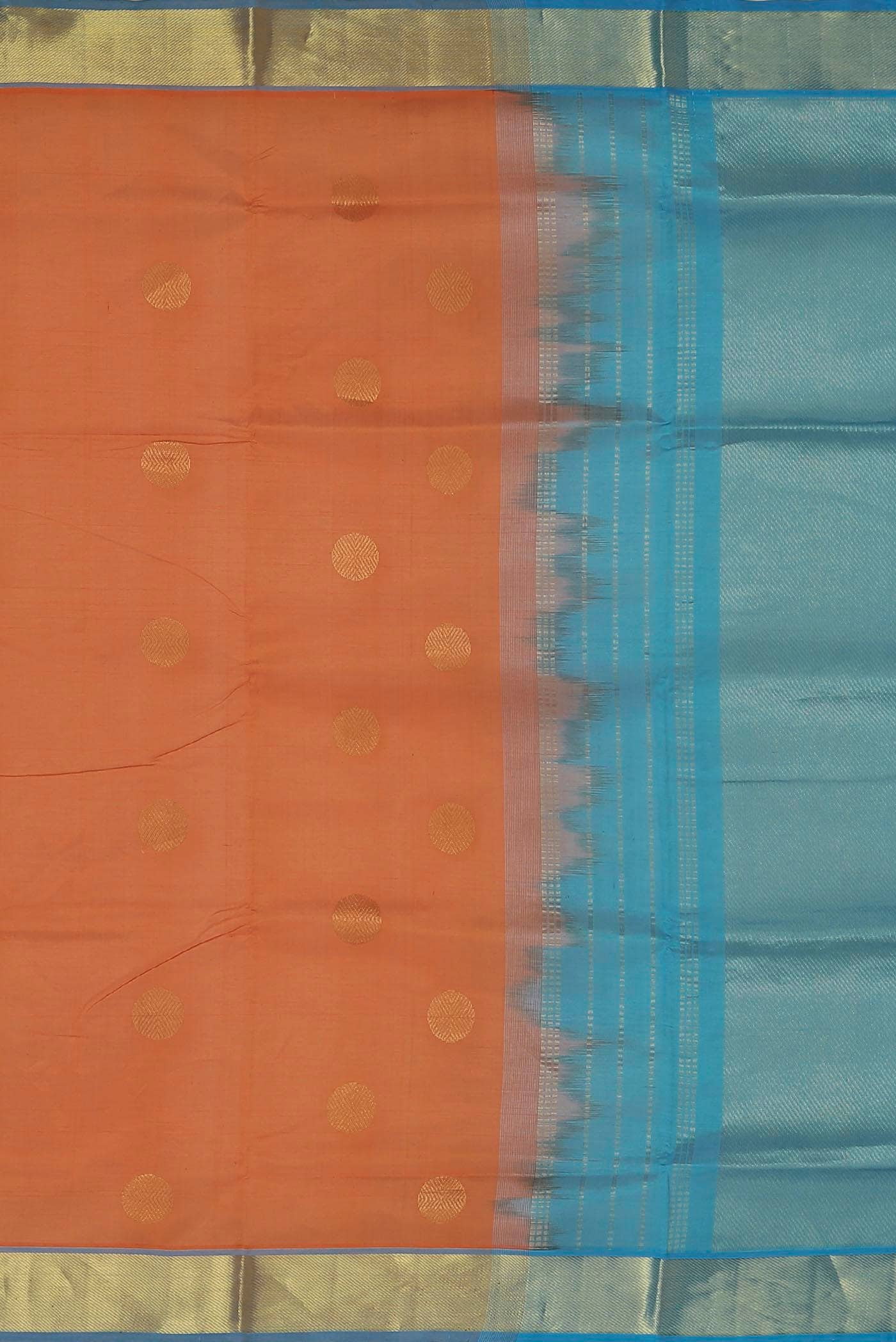Orange Silk Cotton Saree