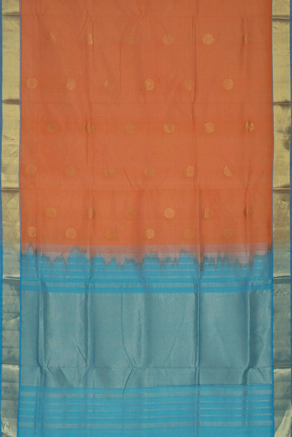 Orange Silk Cotton Saree