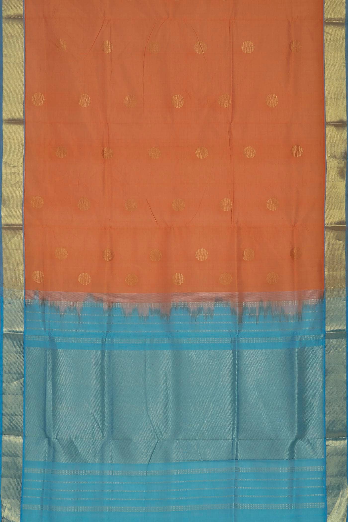 Orange Silk Cotton Saree