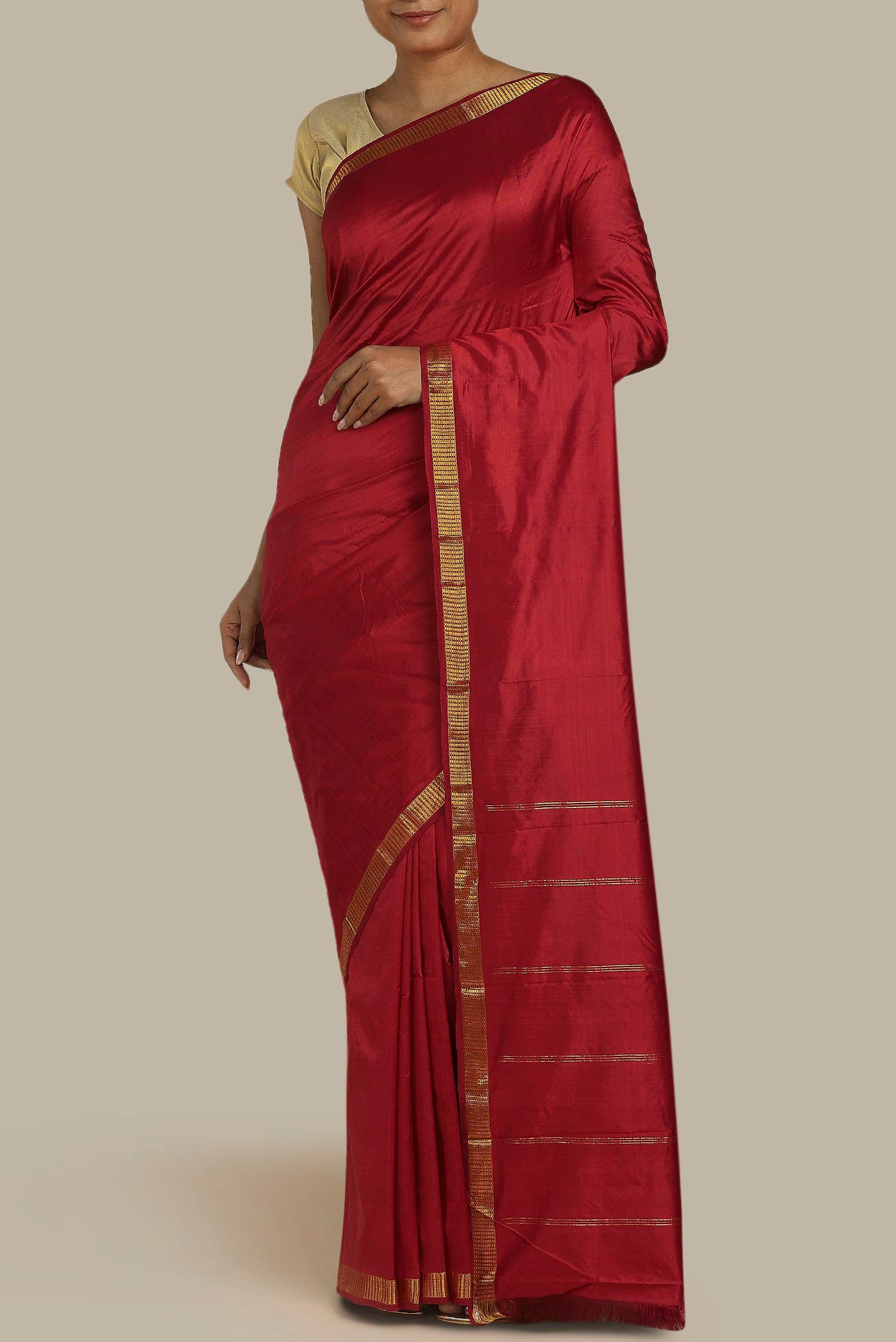 Red Kanchipuram Silk Saree