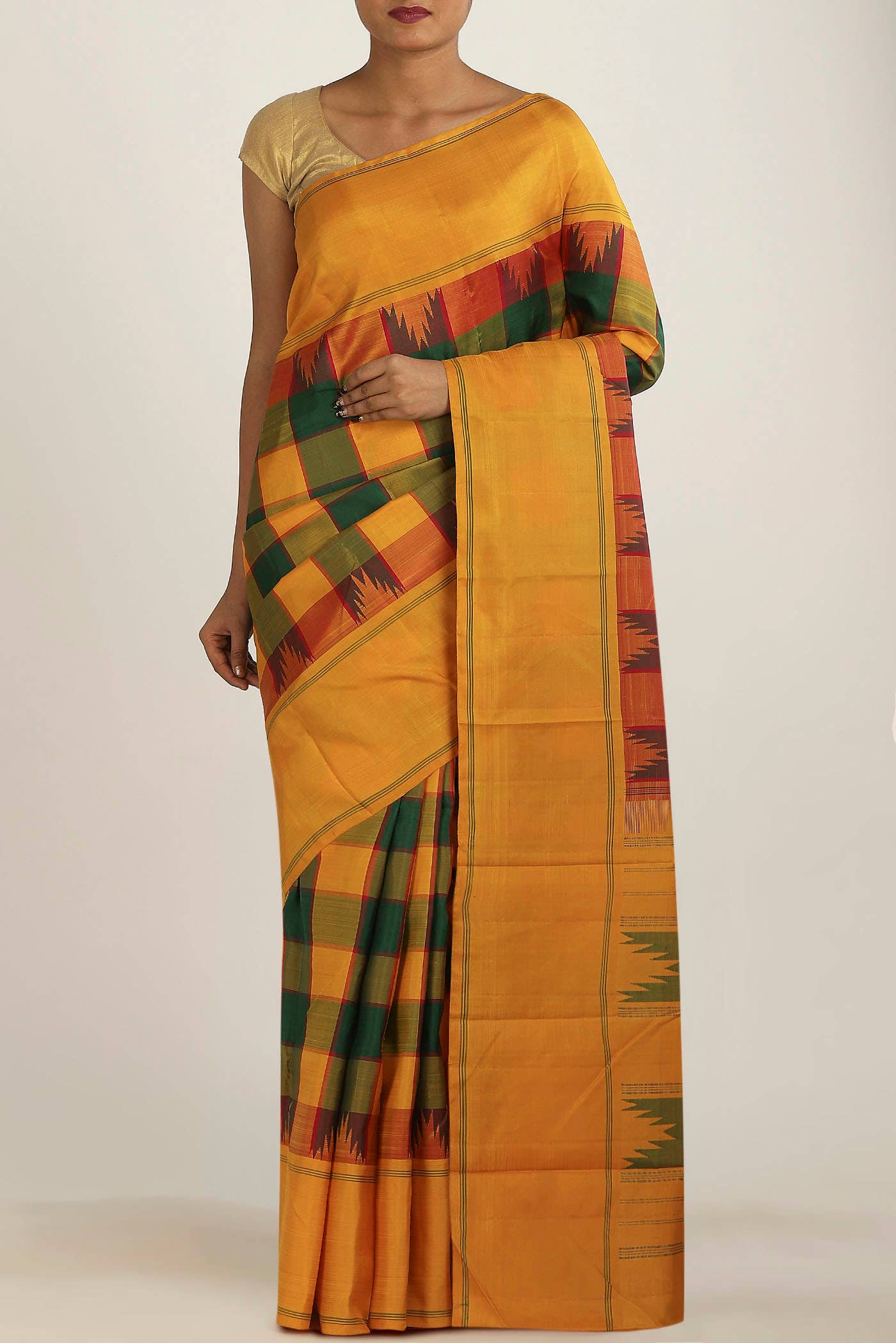 Multi Kanchipuram Silk Saree