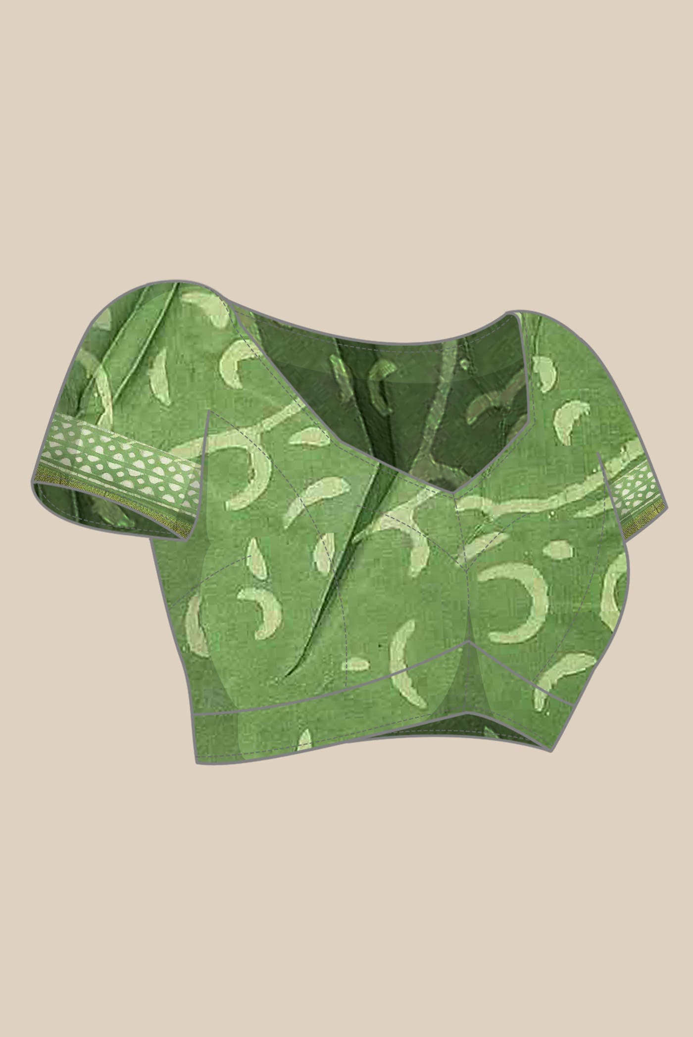 Green Maheshwari Silk Cotton Saree