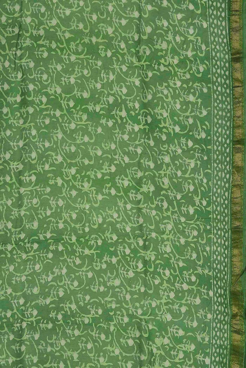 Green Maheshwari Silk Cotton Saree
