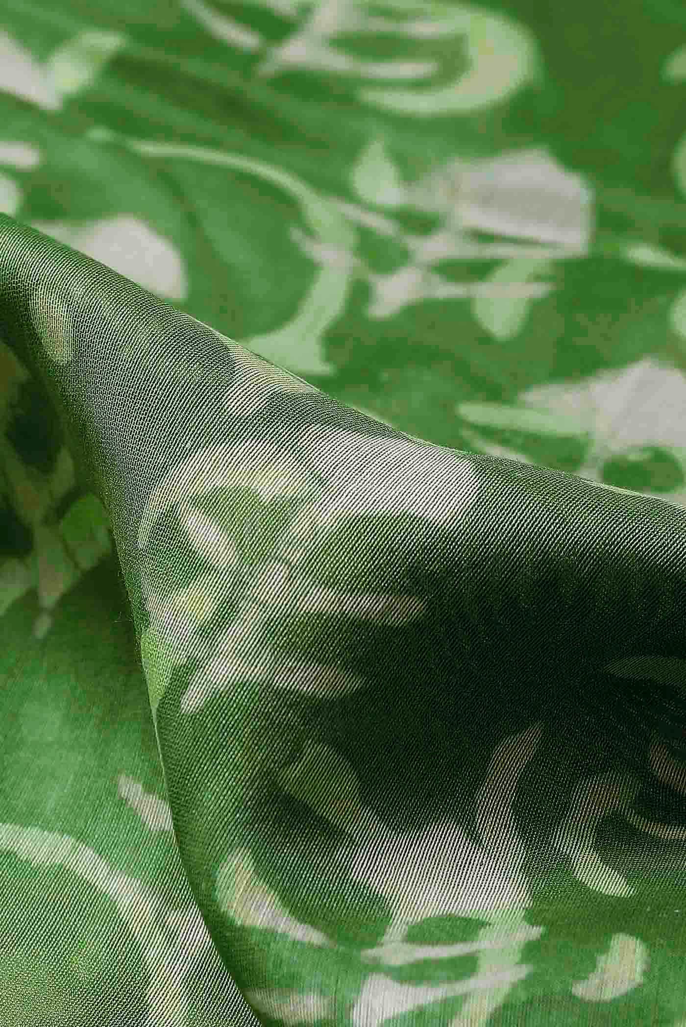 Green Maheshwari Silk Cotton Saree