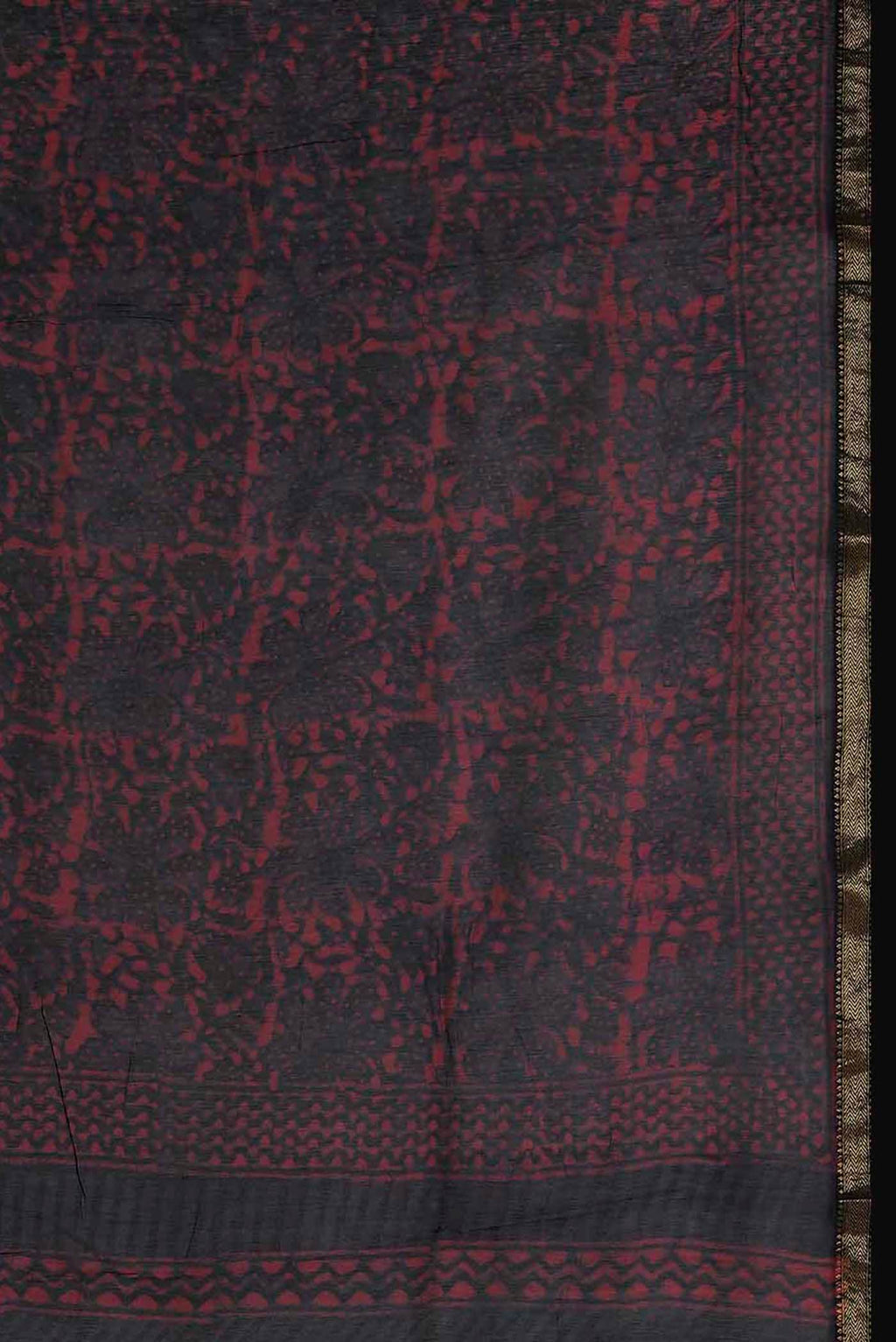 Black Maheshwari Silk Cotton Saree