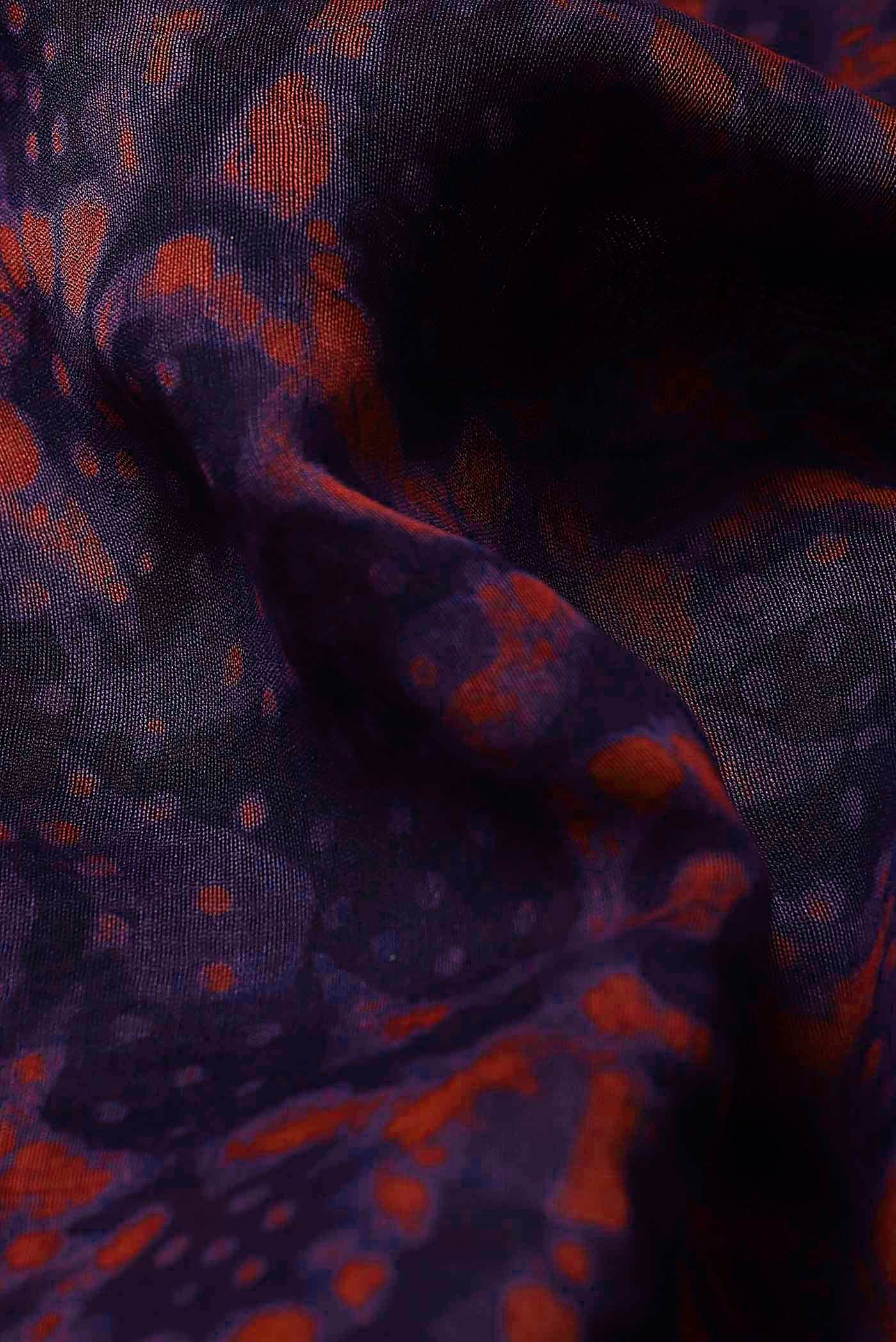 Black Maheshwari Silk Cotton Saree