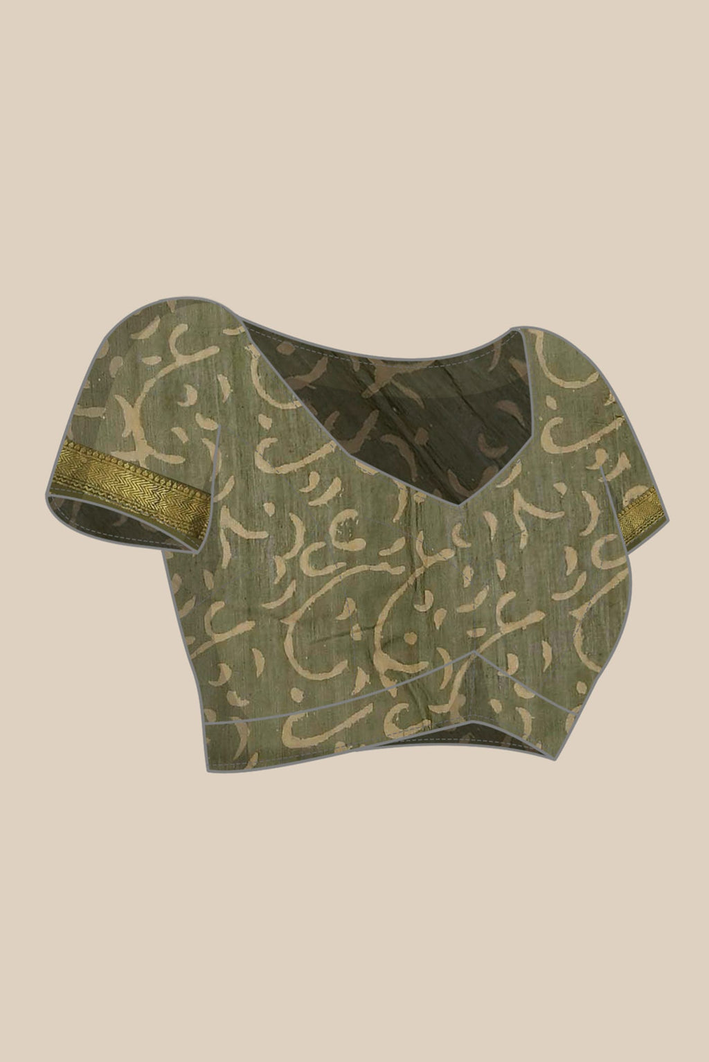 Mehandi Green Maheshwari Silk Cotton Saree