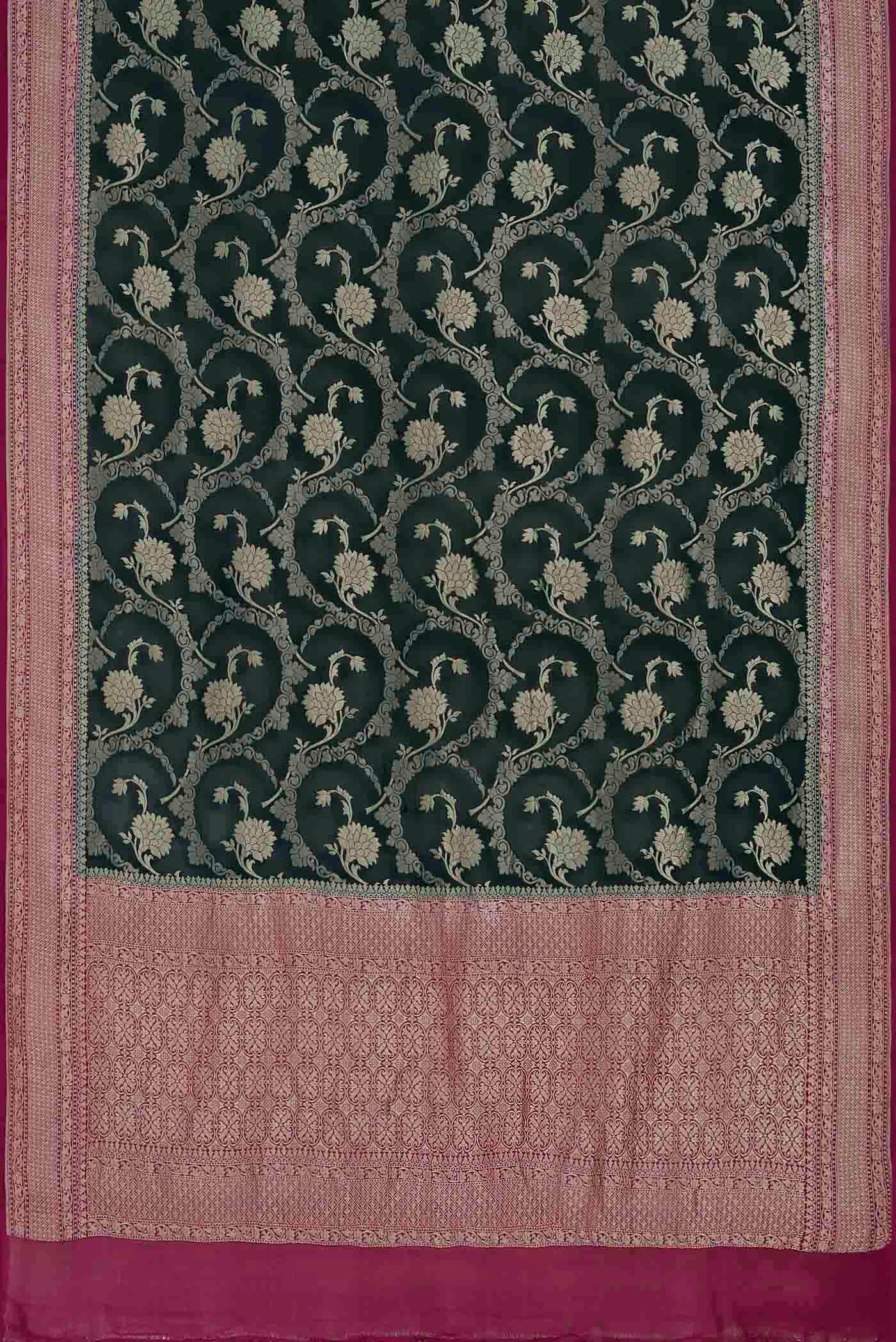 Blue Banarasi Georgette Saree