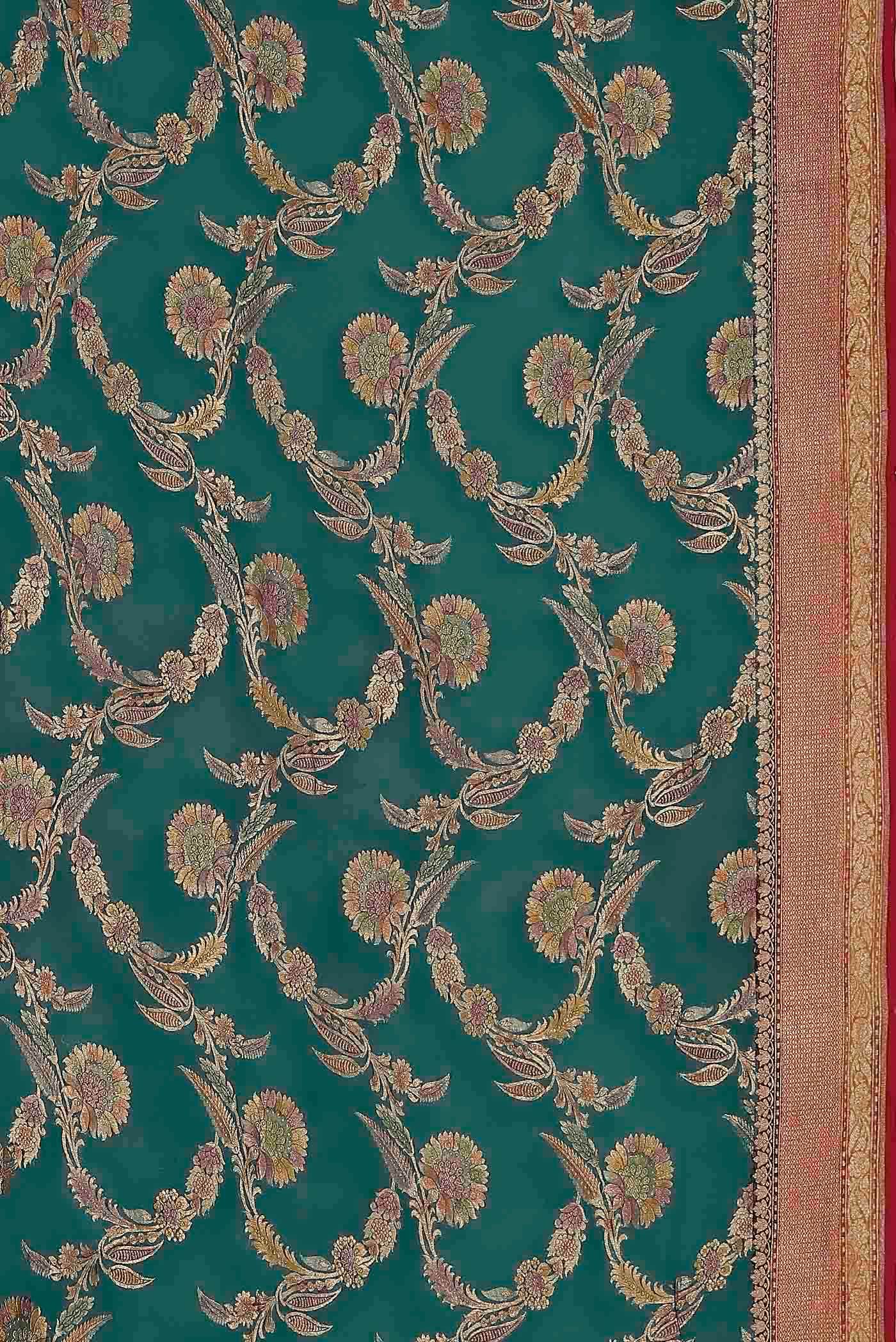 Green Banarasi Silk Saree