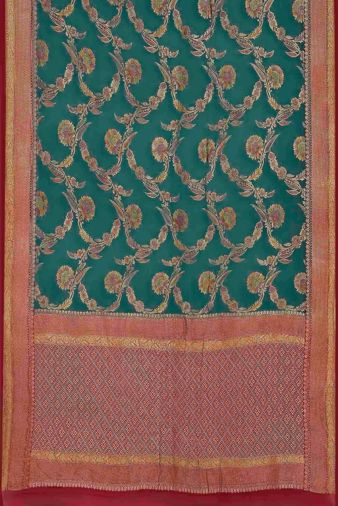 Green Banarasi Silk Saree