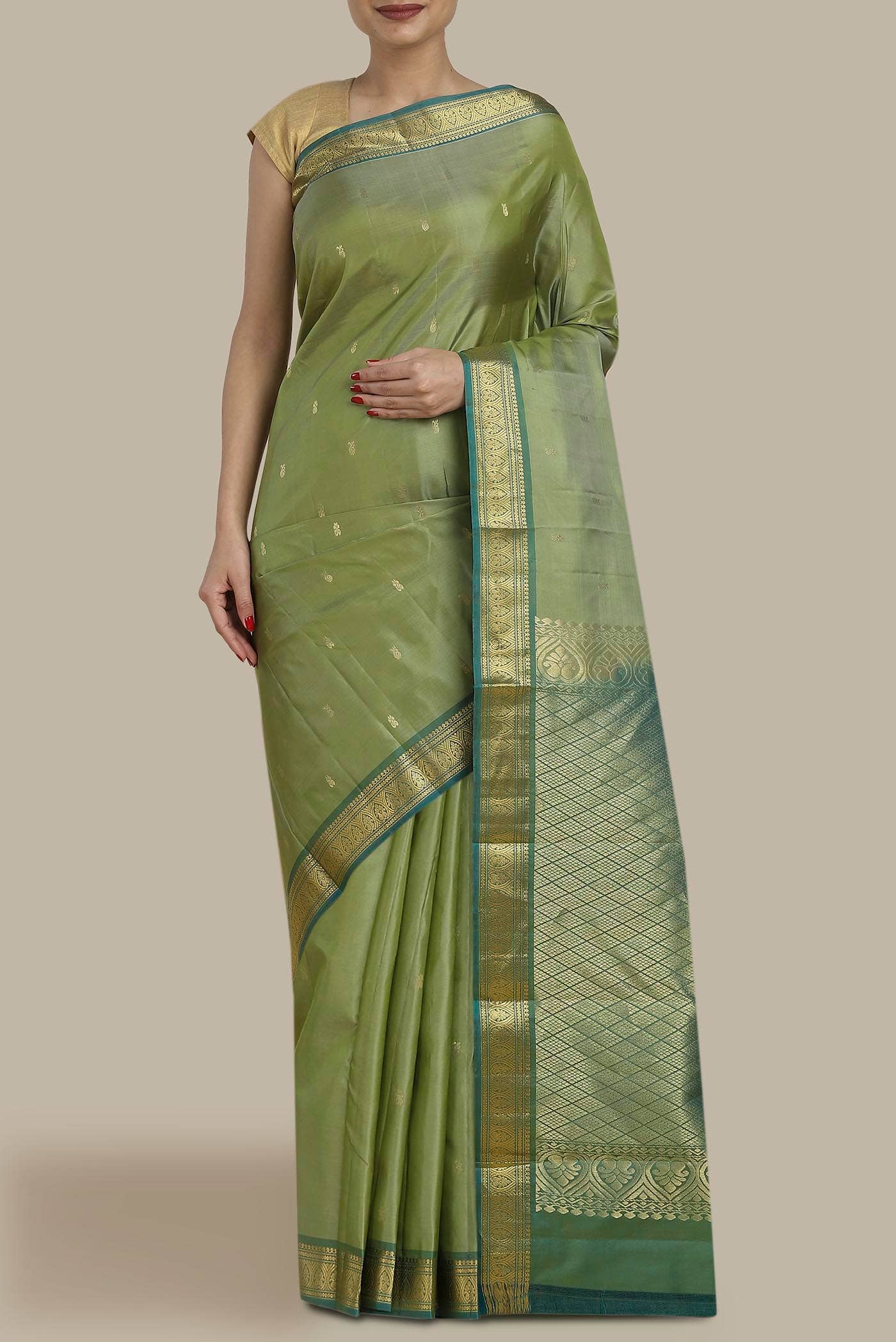 Green Kanchipuram Silk Saree