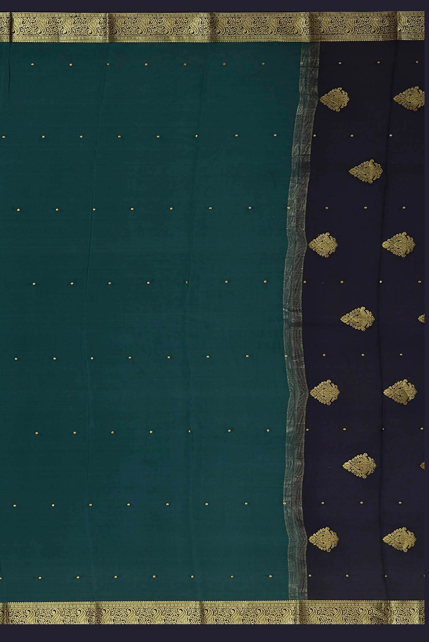 Beige Mysore Crepe Saree