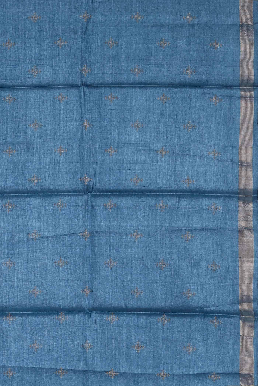Blue Bhagalpuri Tussar Silk Saree