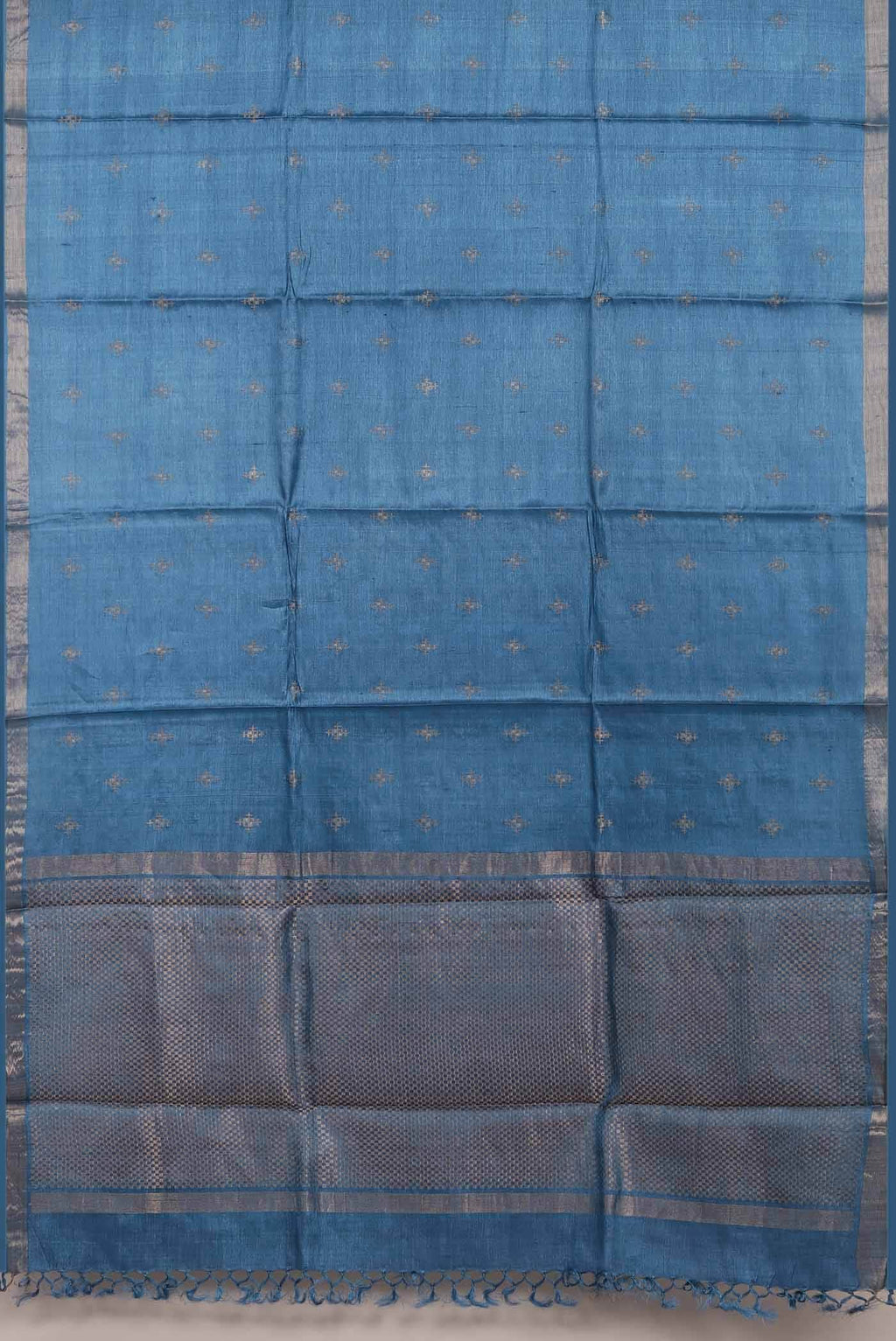 Blue Bhagalpuri Tussar Silk Saree