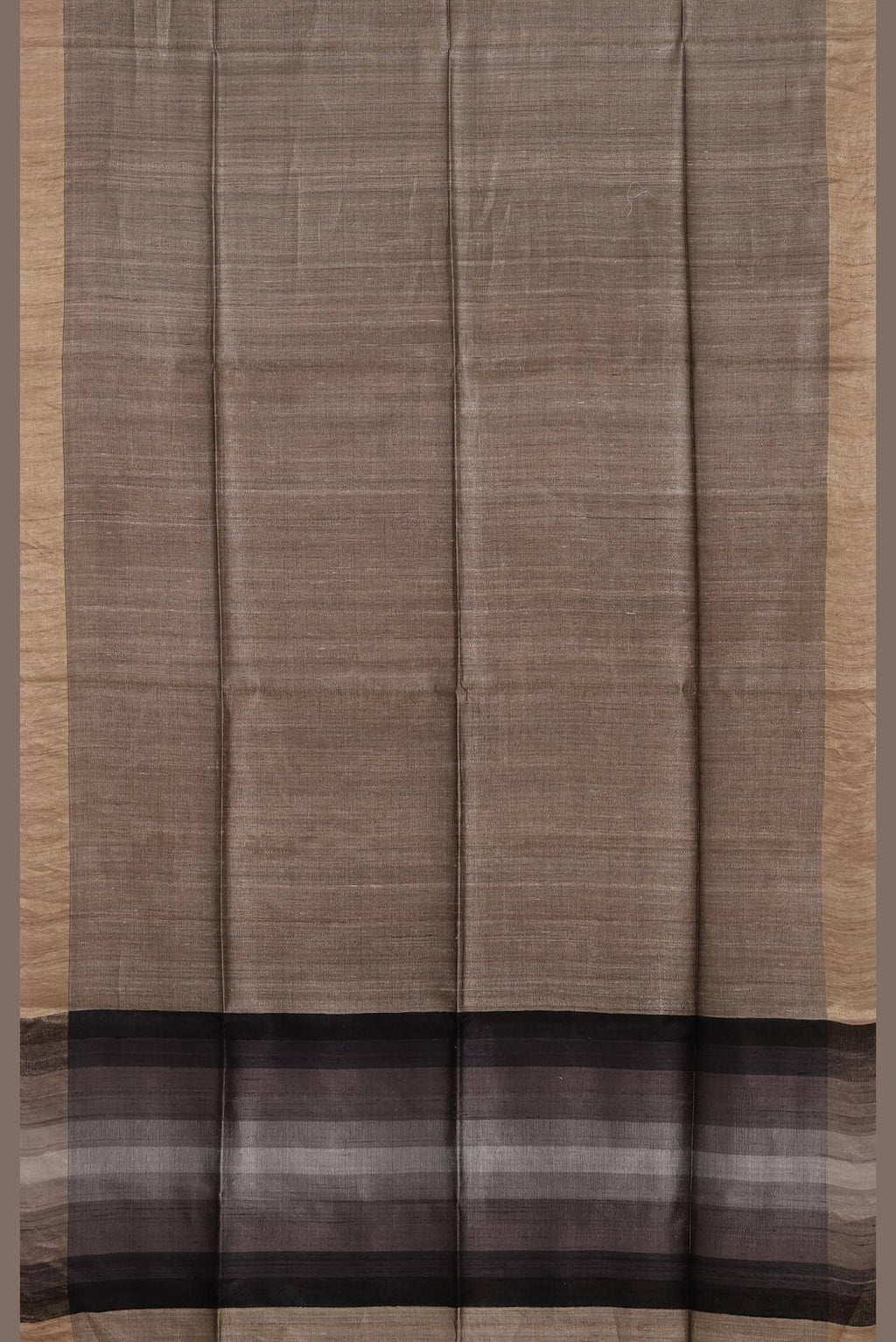 Beige Bhagalpuri Tussar Silk Saree