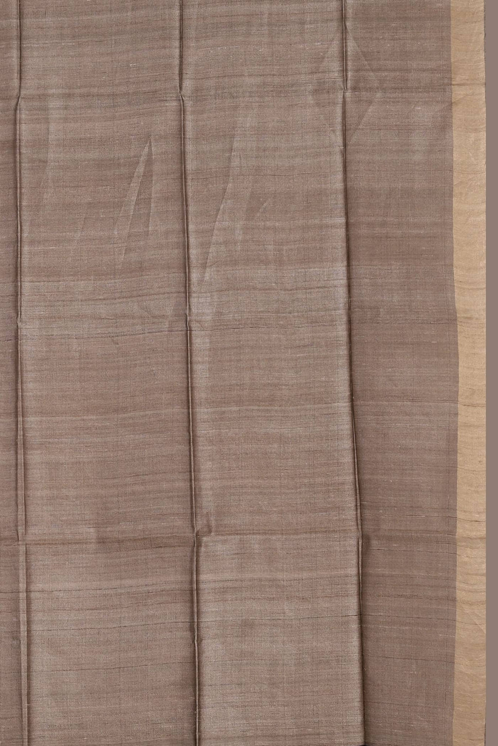Beige Bhagalpuri Tussar Silk Saree