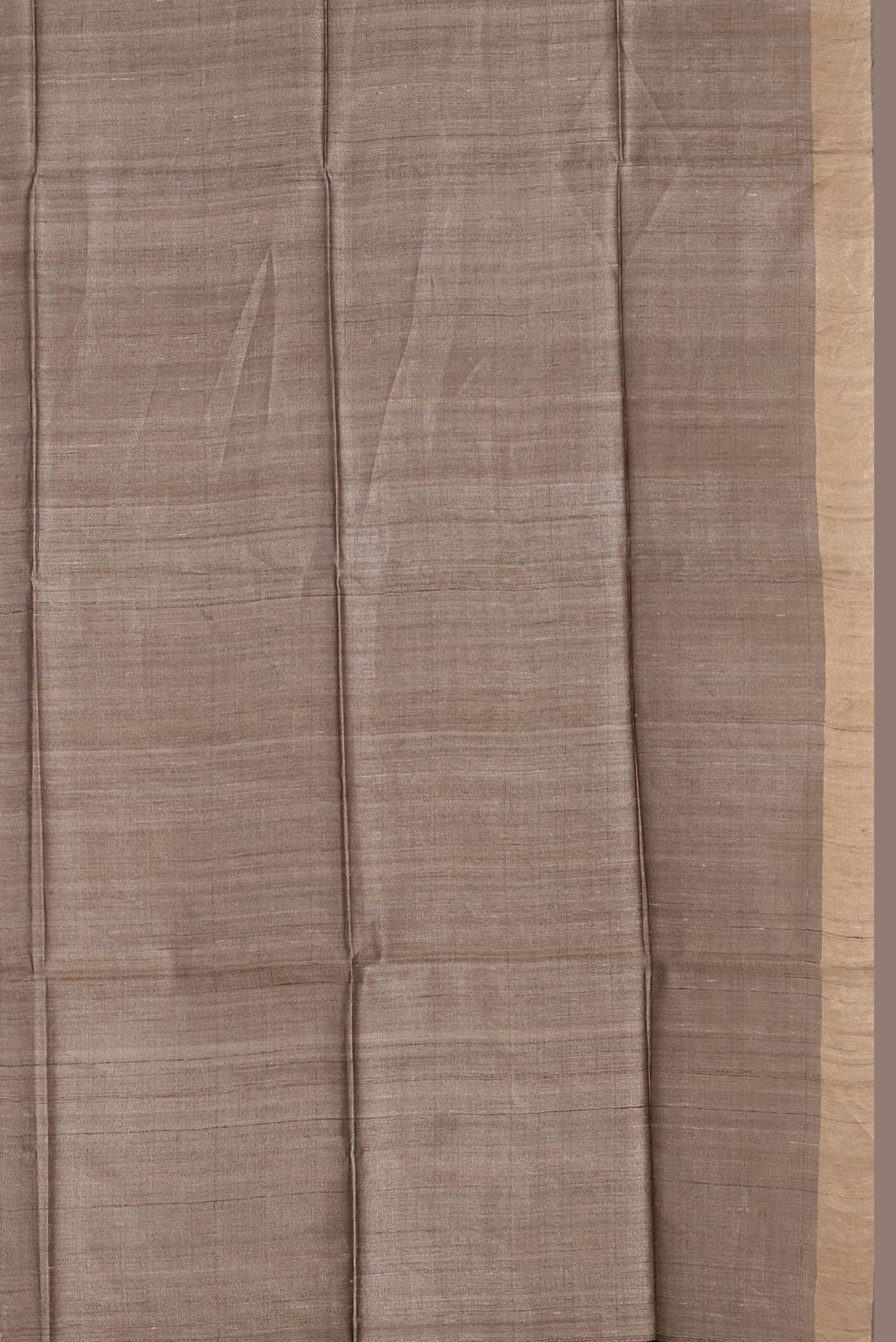 Beige Bhagalpuri Tussar Silk Saree
