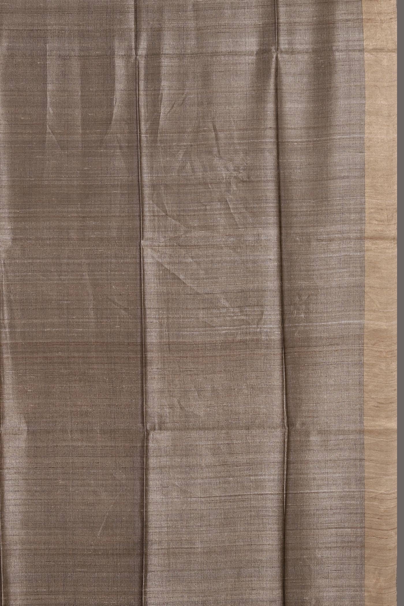 Beige Bhagalpuri Tussar Silk Saree