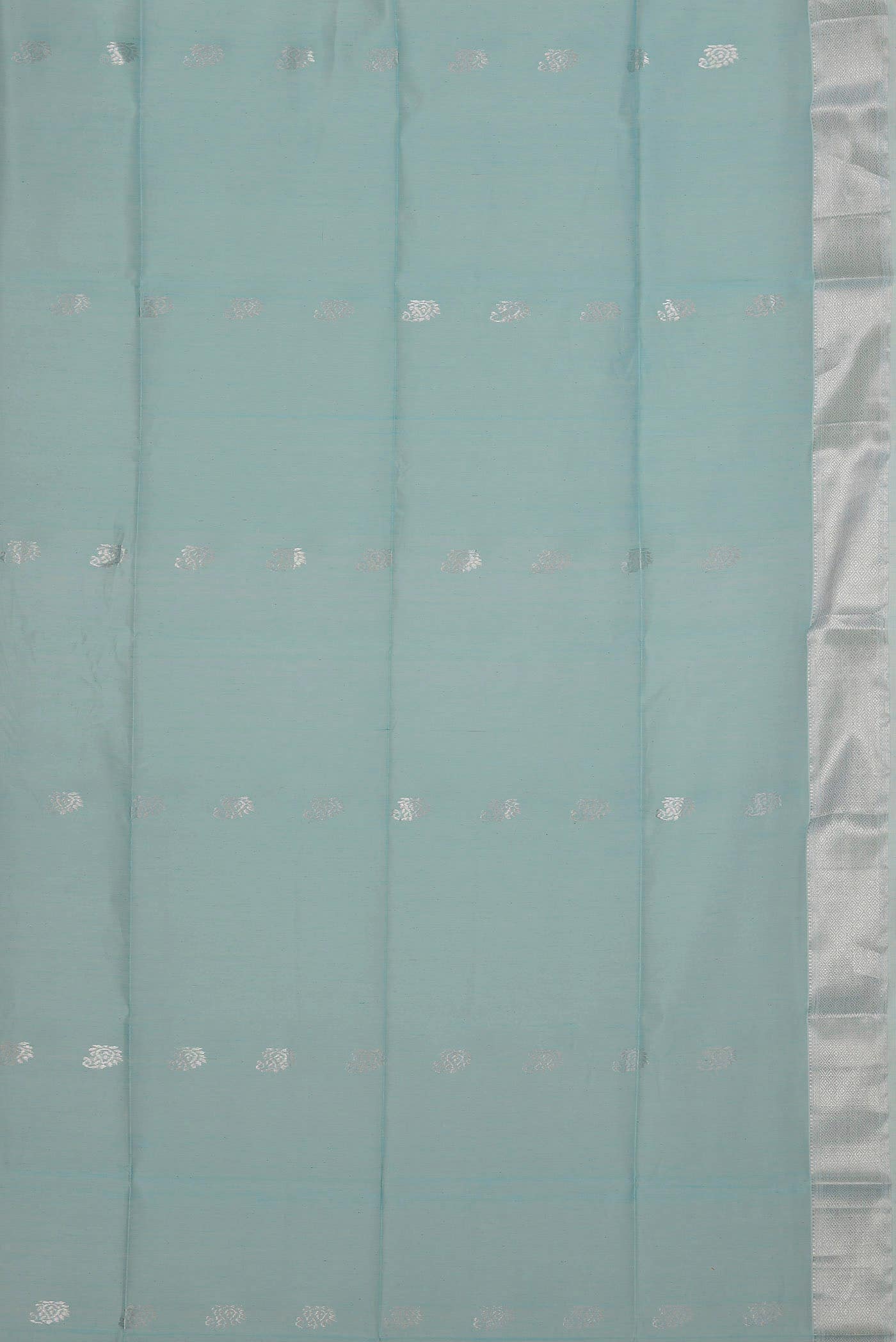 Sky Blue Maheshwari Silk Cotton Saree