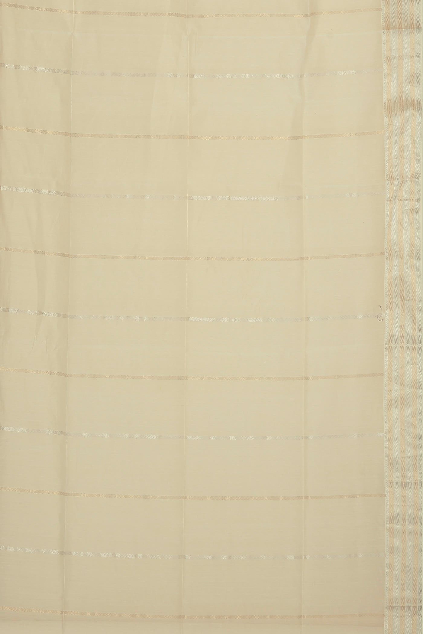 Cream Maheshwari Silk Cotton Saree