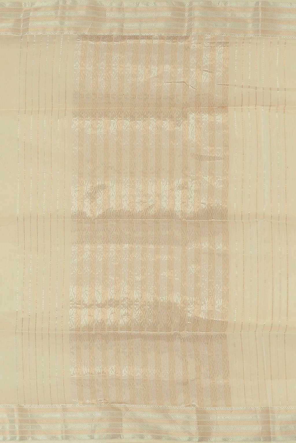 Cream Maheshwari Silk Cotton Saree