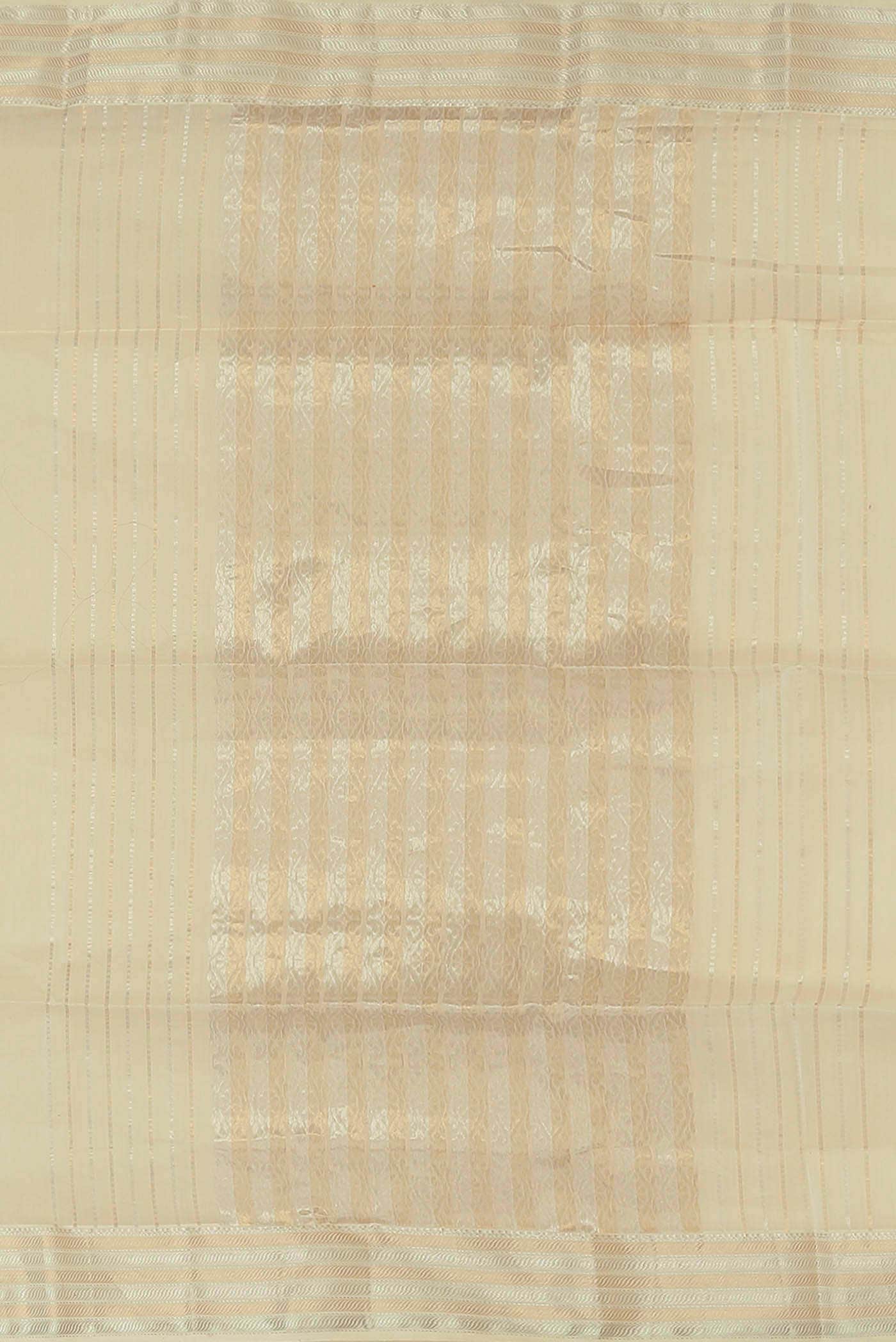 Cream Maheshwari Silk Cotton Saree