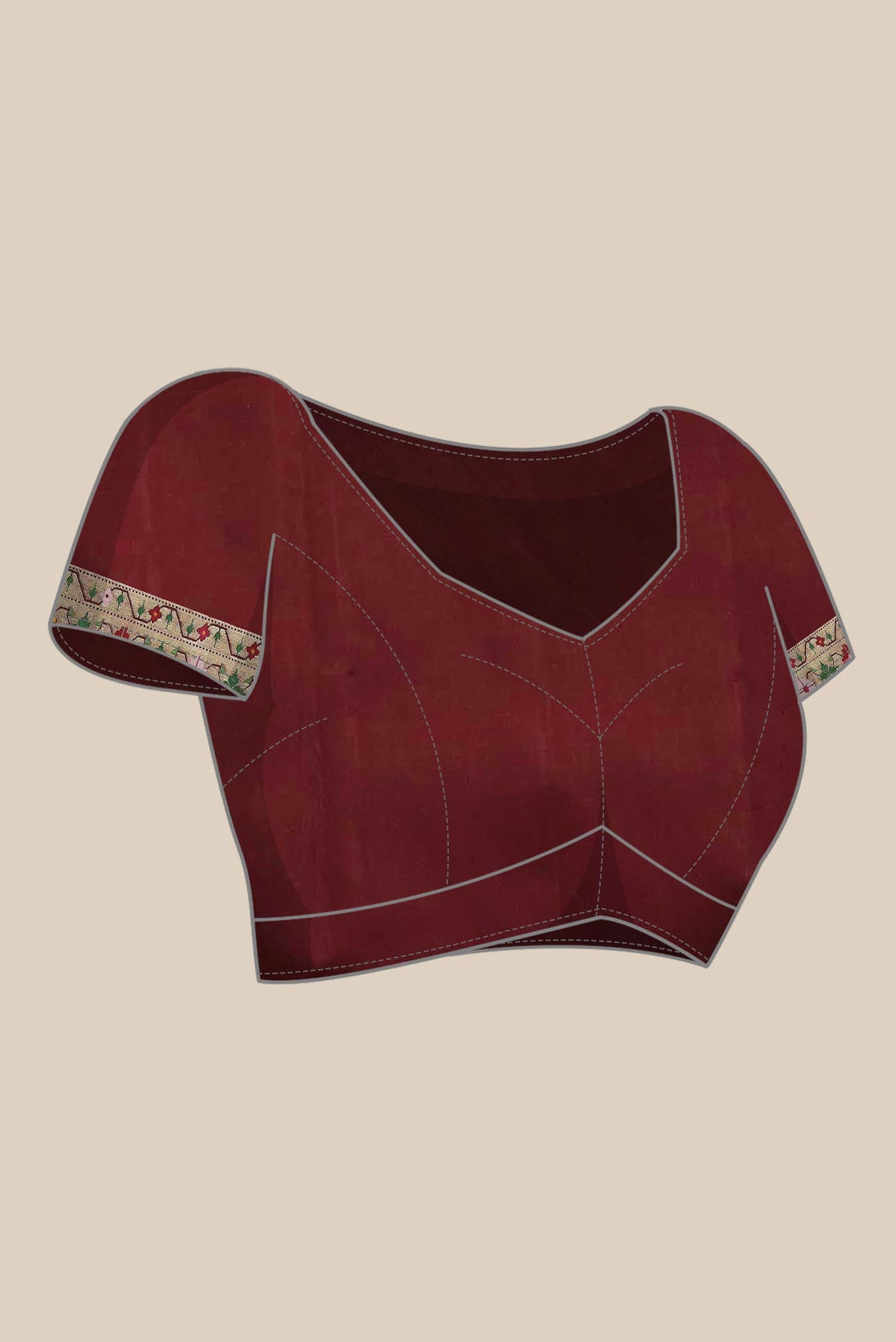 Pure Silk Pure Zari Maroon Paithani Saree