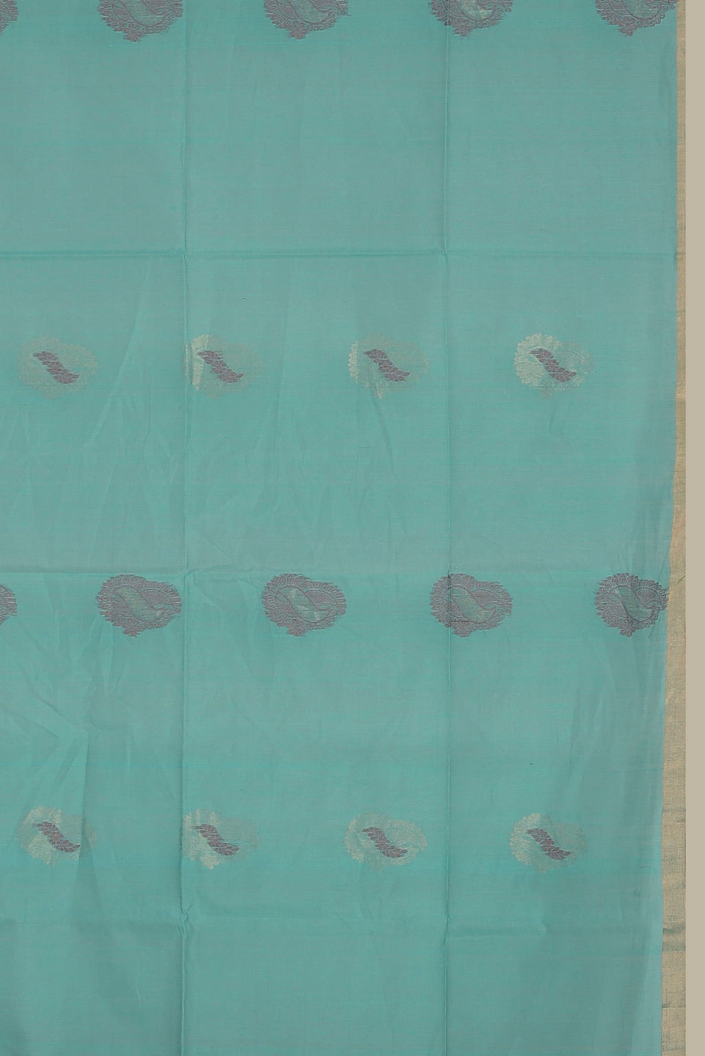 Sea Green Silk Cotton Saree