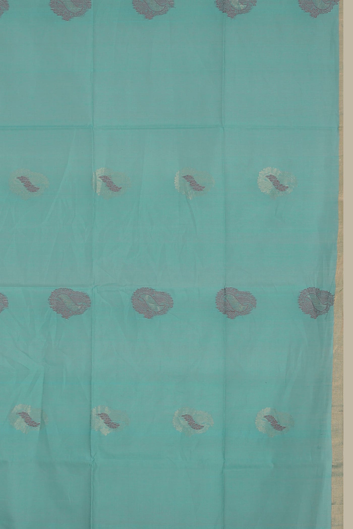 Sea Green Silk Cotton Saree