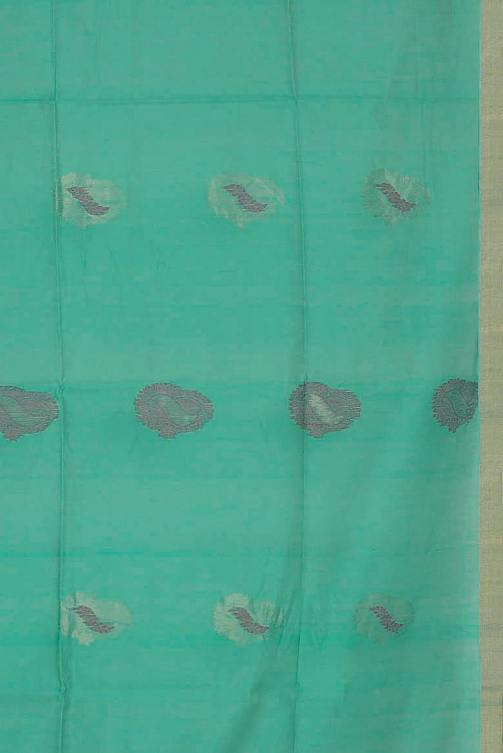 Sea Green Silk Cotton Saree