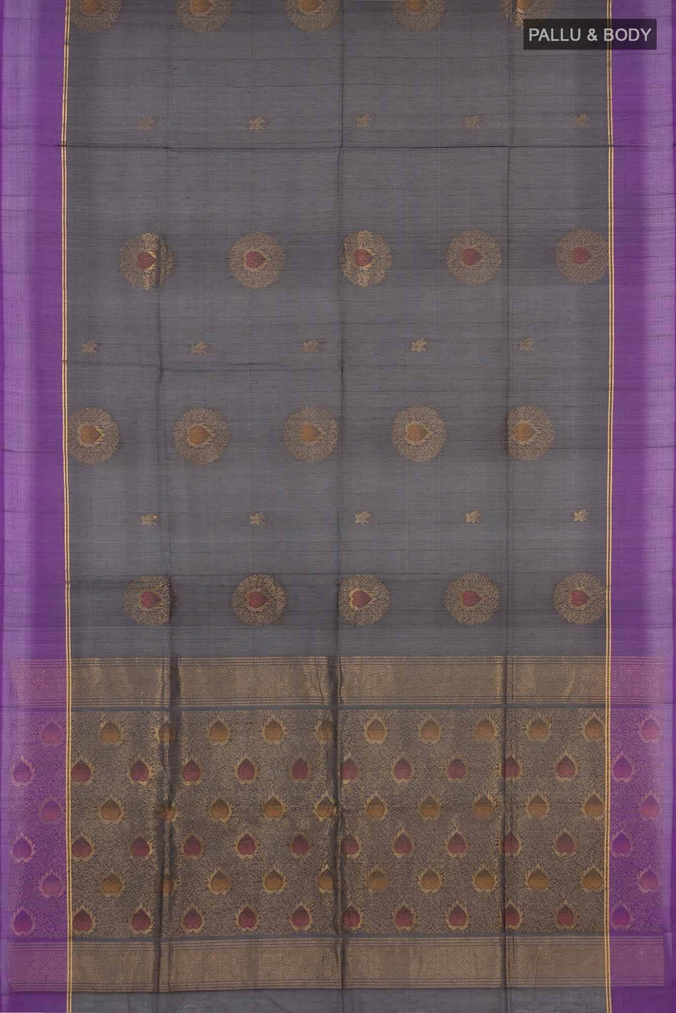 Black Kora Cotton Saree