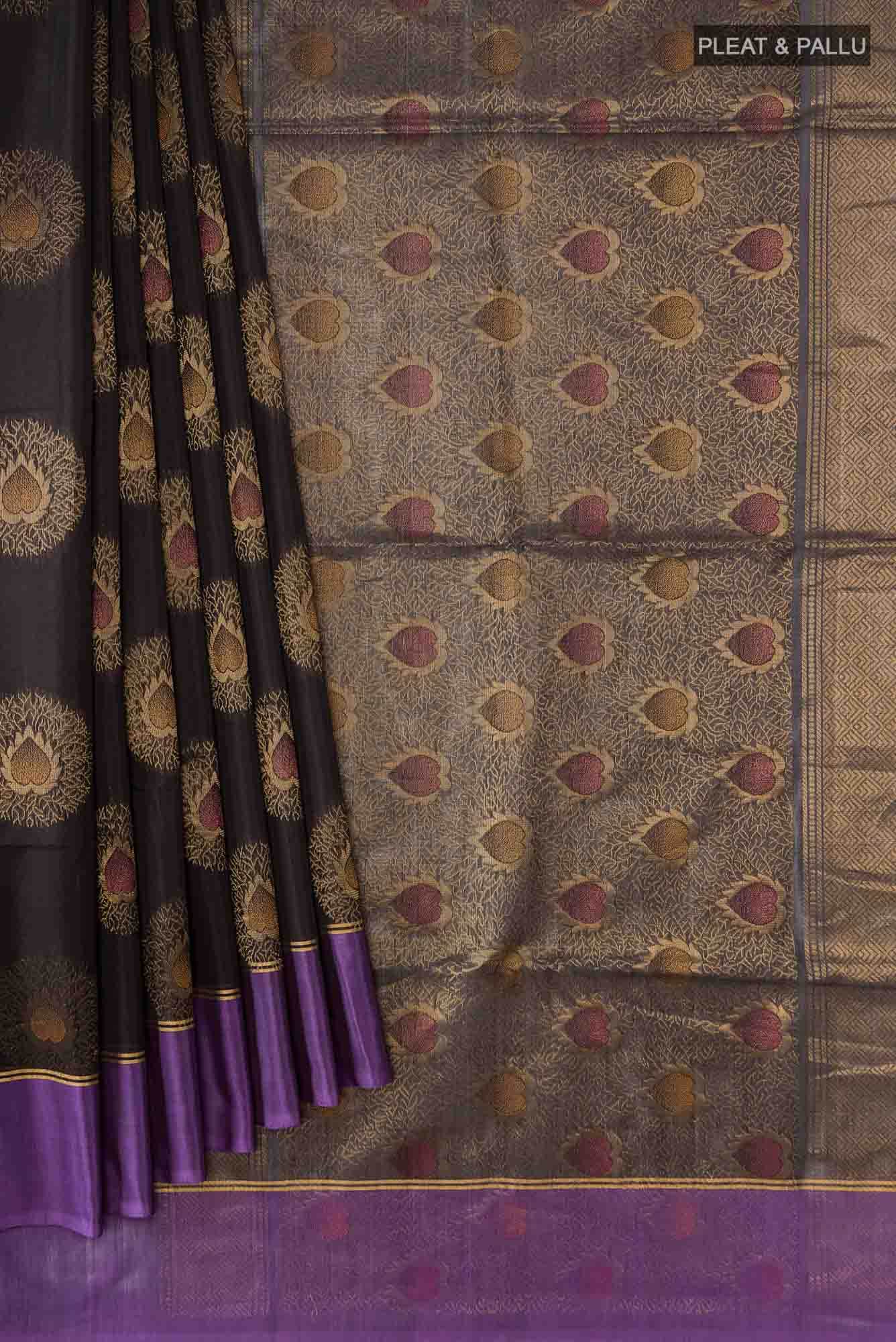 Black Kora Cotton Saree