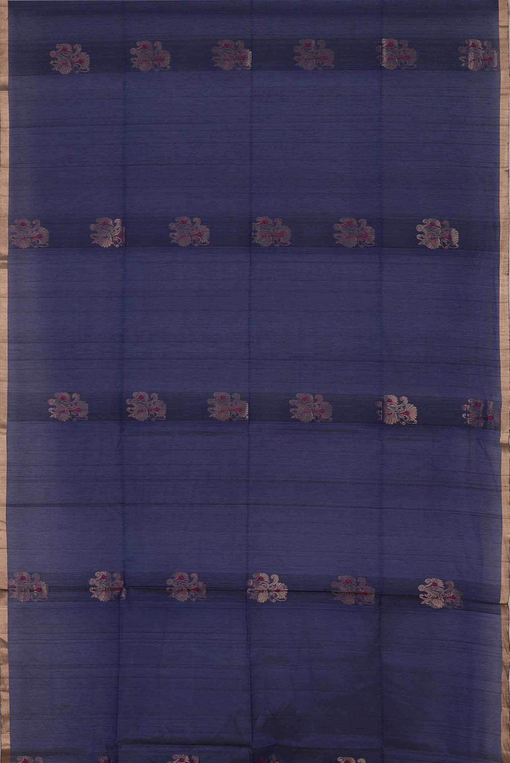 Blue Blended Silk Cotton Saree