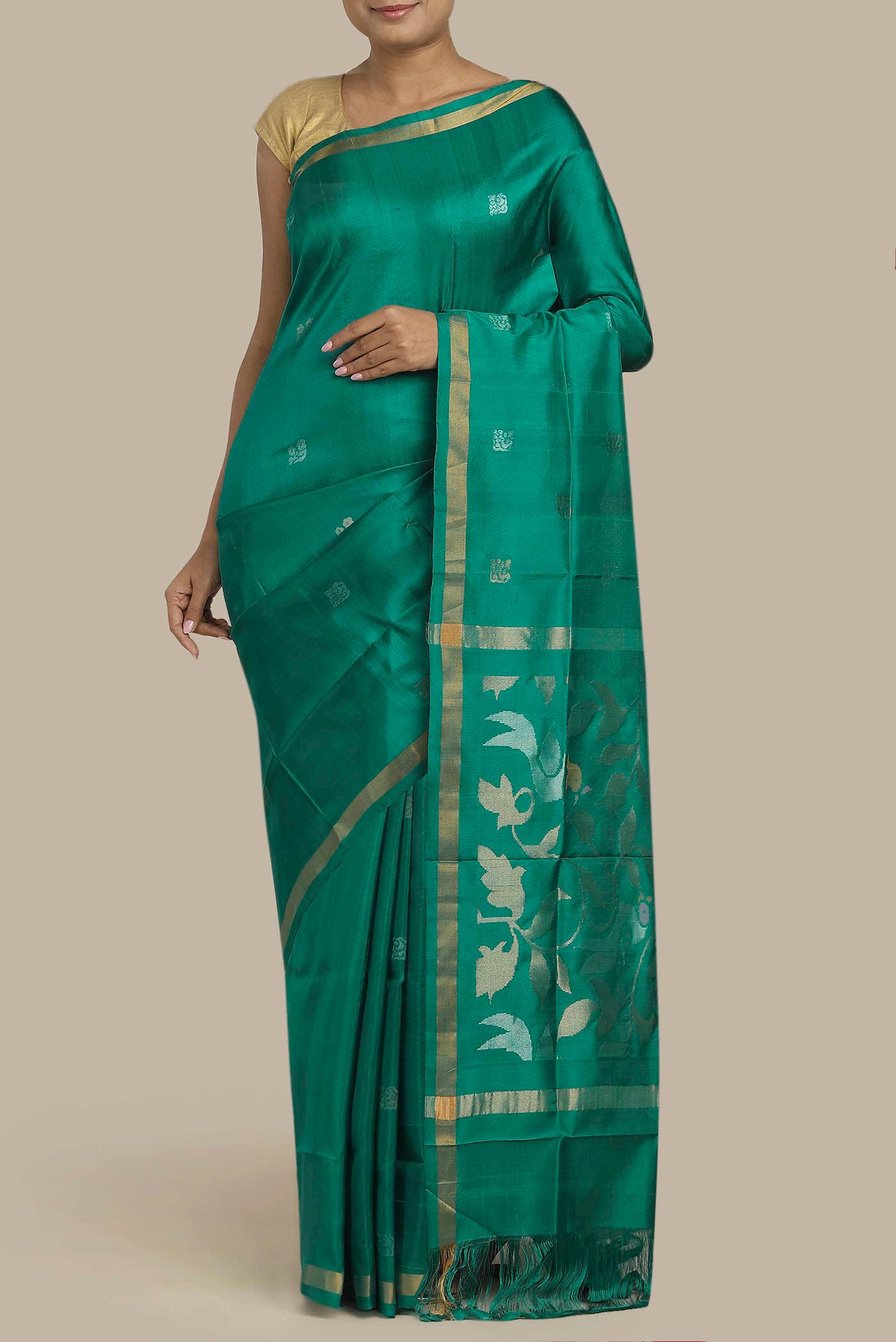 Green Uppada Silk Saree