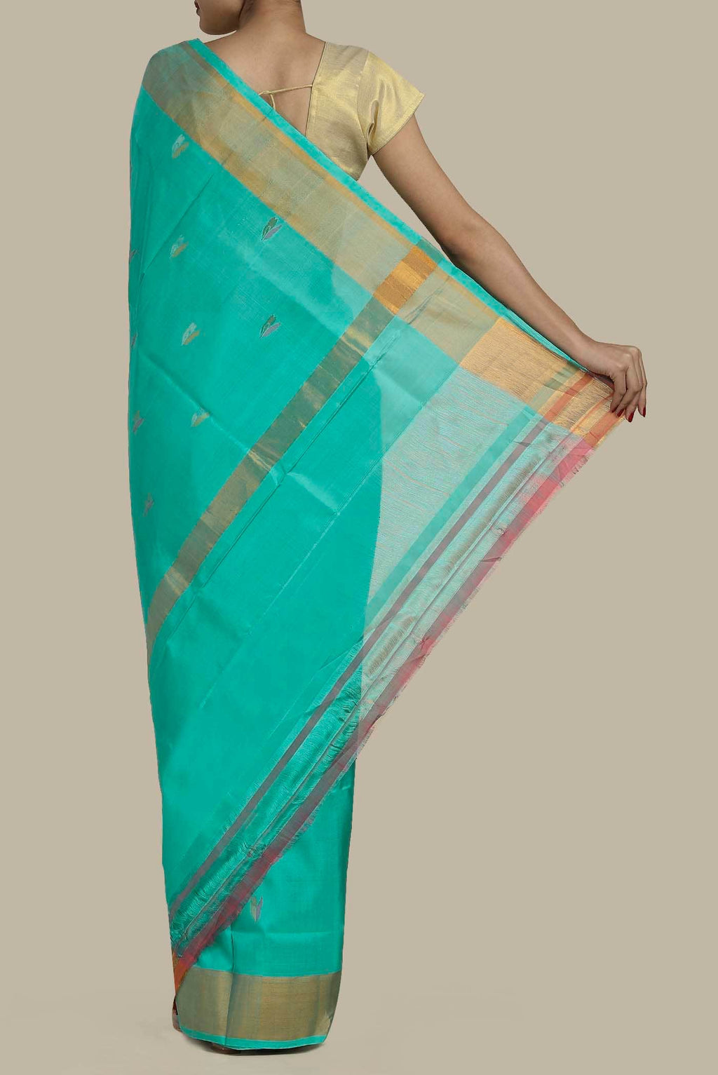 Turquoise Uppada Silk Saree