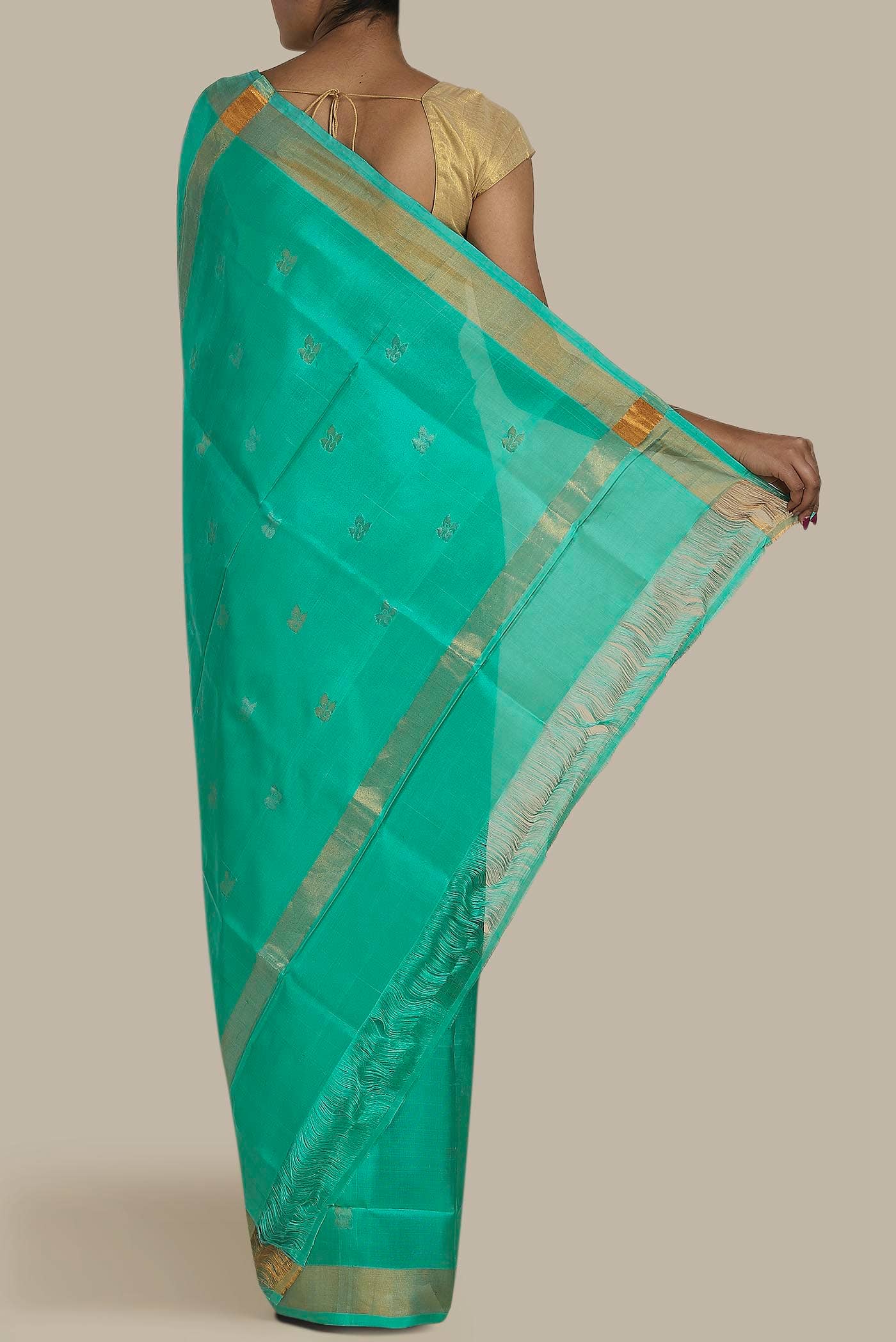 Turquoise Uppada Silk Saree