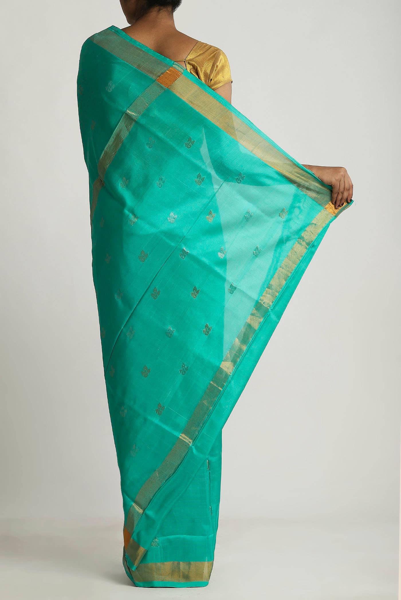 Turquoise Uppada Silk Saree