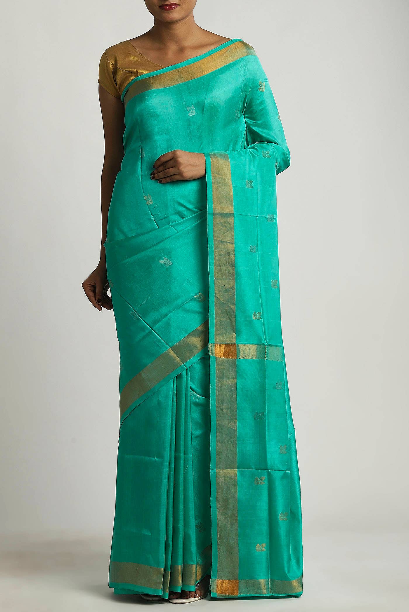 Turquoise Uppada Silk Saree