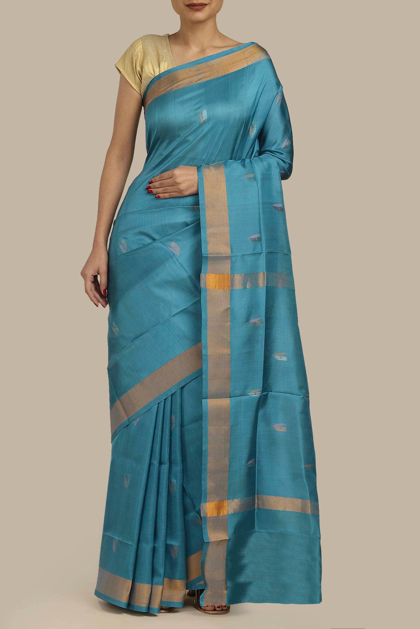 Blue Uppada Silk Saree