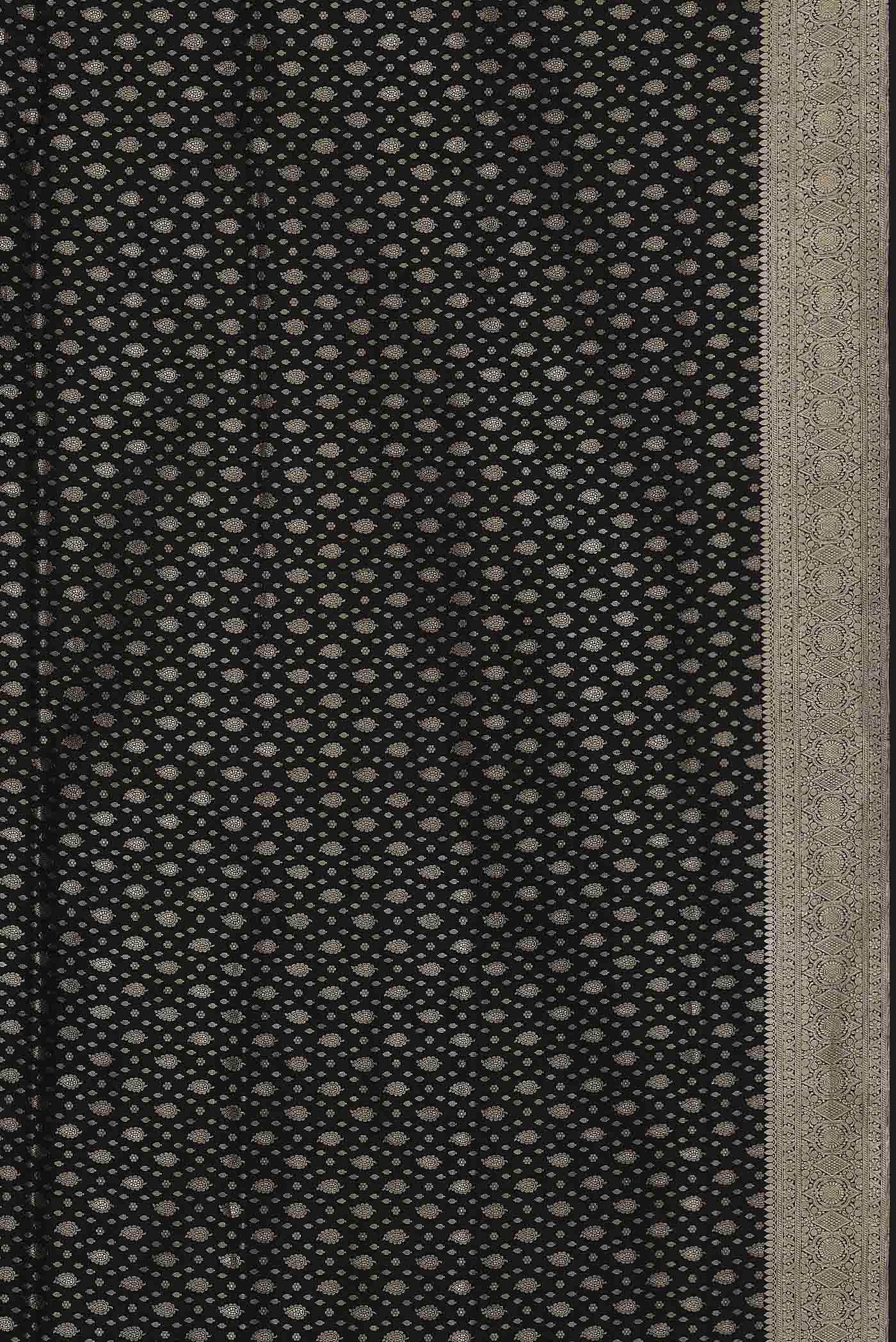 Black Banarasi Silk Saree