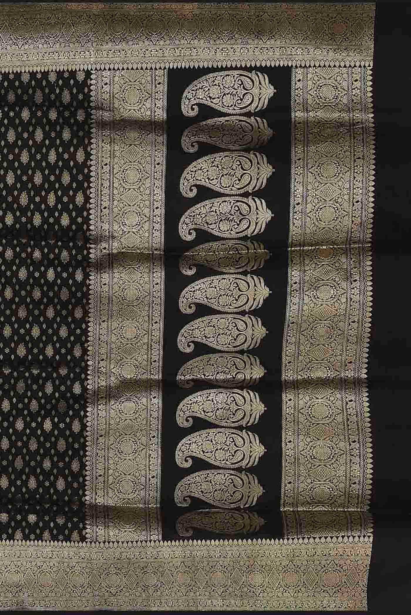 Black Banarasi Silk Saree
