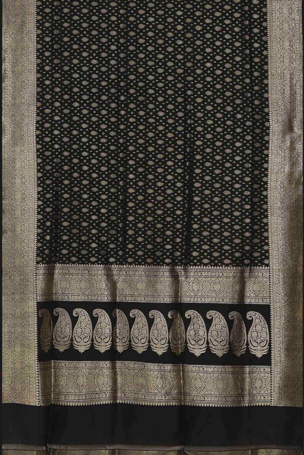Black Banarasi Silk Saree