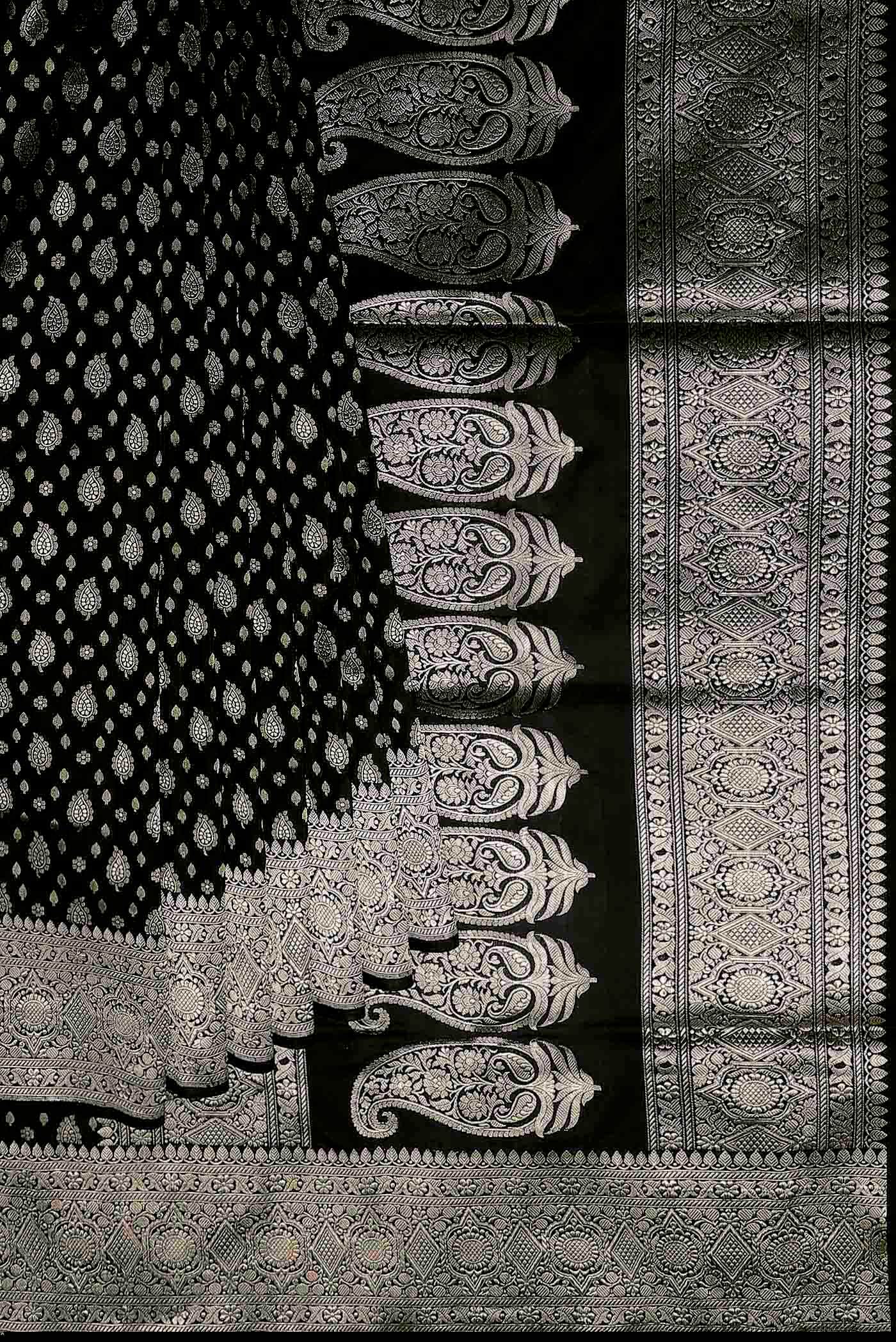 Black Banarasi Silk Saree