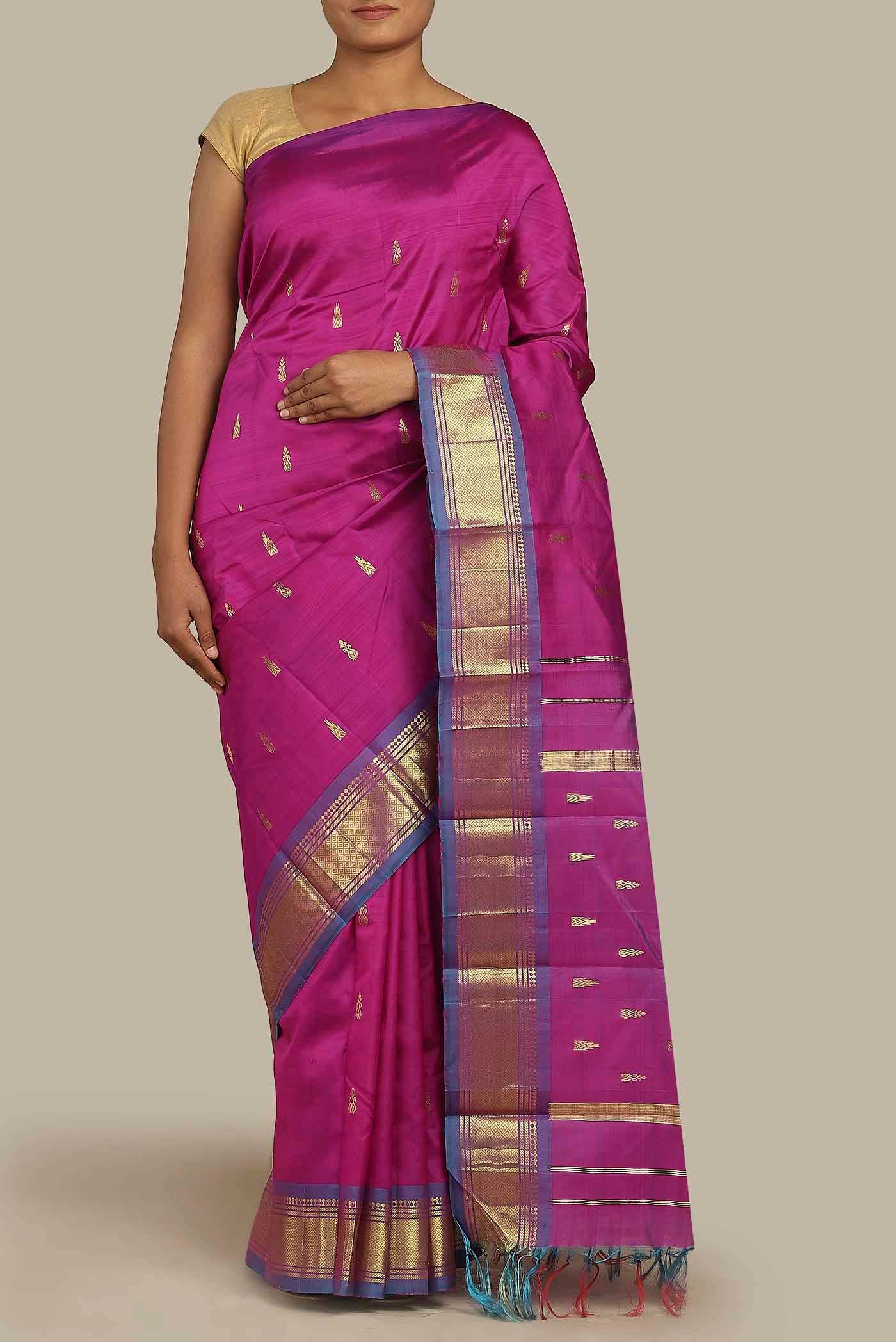 Blue Kanchipuram Silk Saree