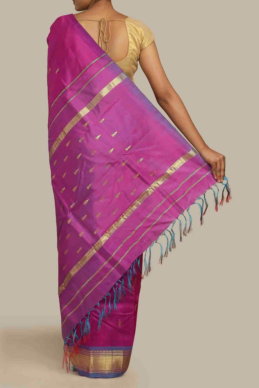 Blue Kanchipuram Silk Saree