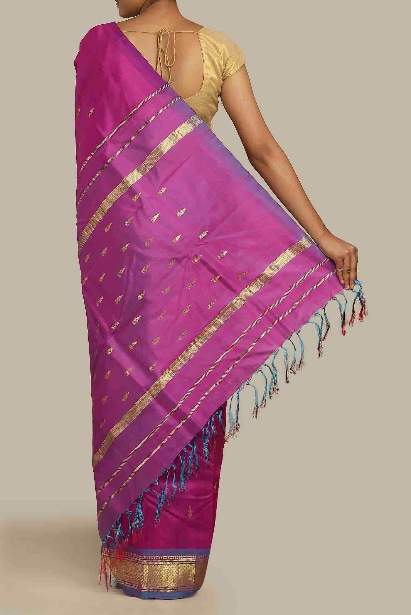 Blue Kanchipuram Silk Saree