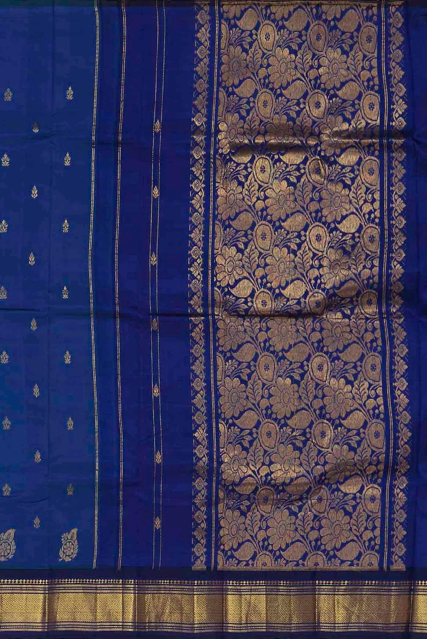 Blue Kanchipuram Silk Saree
