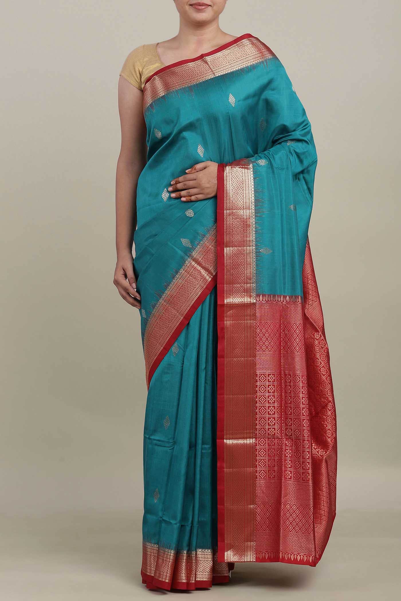 Blue Bangalore Silk Saree